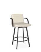 Tricia Shown in - Metal Finish - 25 Black Coral | Seat Covering - GT Parchment